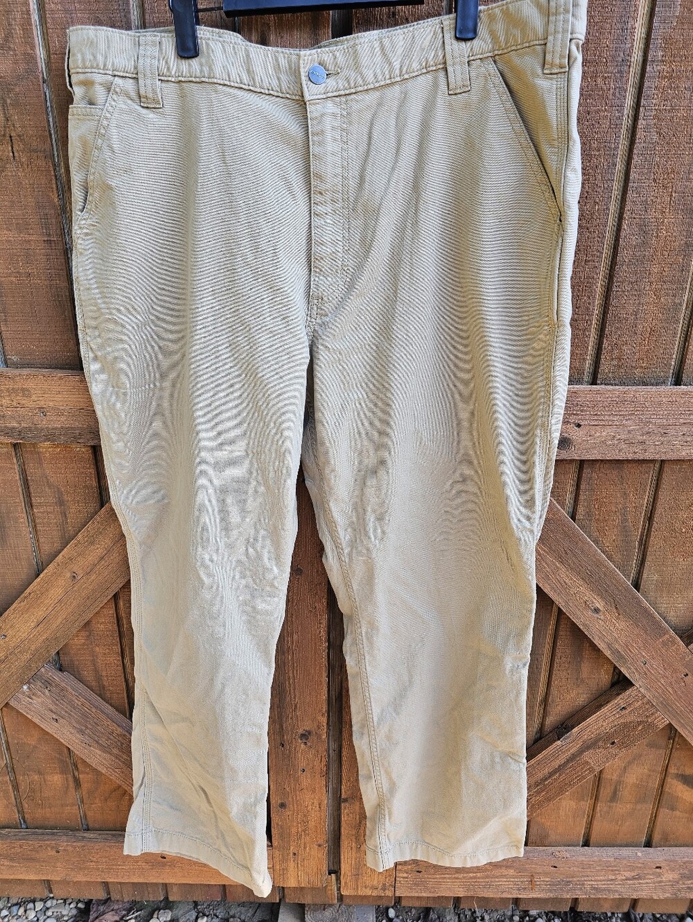 Carhartt Men's Rugged Flex Relaxed Fit Canvas Pants in Light Tan